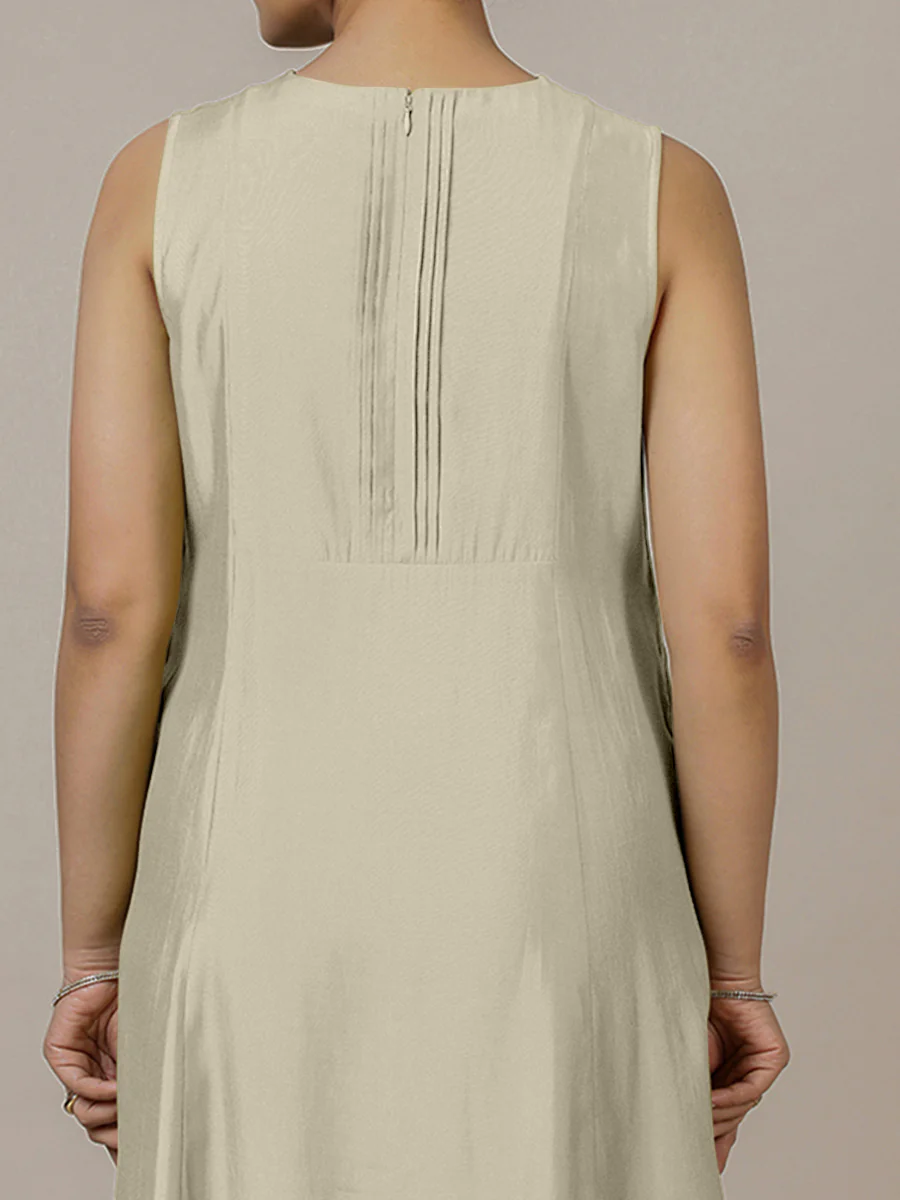 Sameera x Rozaana | A Line Kurta in Ivory with Thread Work | Coords or Only Kurta - Image 3