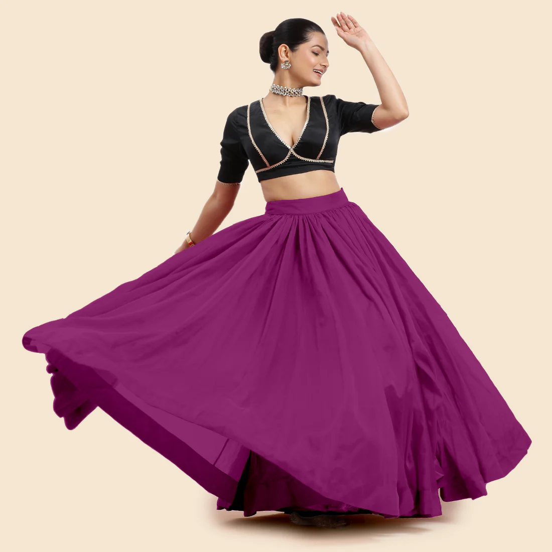 Bahaar x Tyohaar | Lehenga Skirt in Purple Organza
