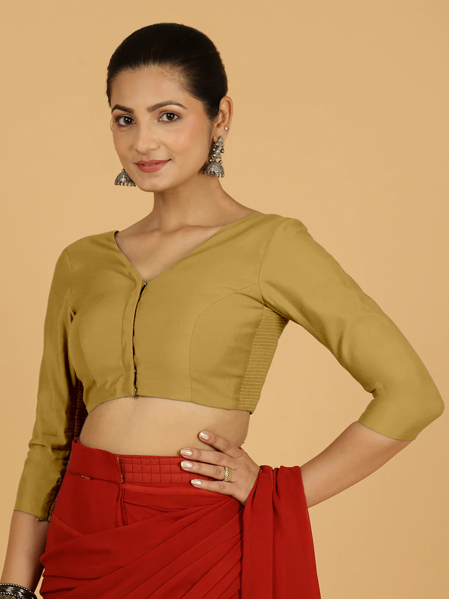 Alia x Rozaana | Saree Blouse in Dijon Mustard - Image 9