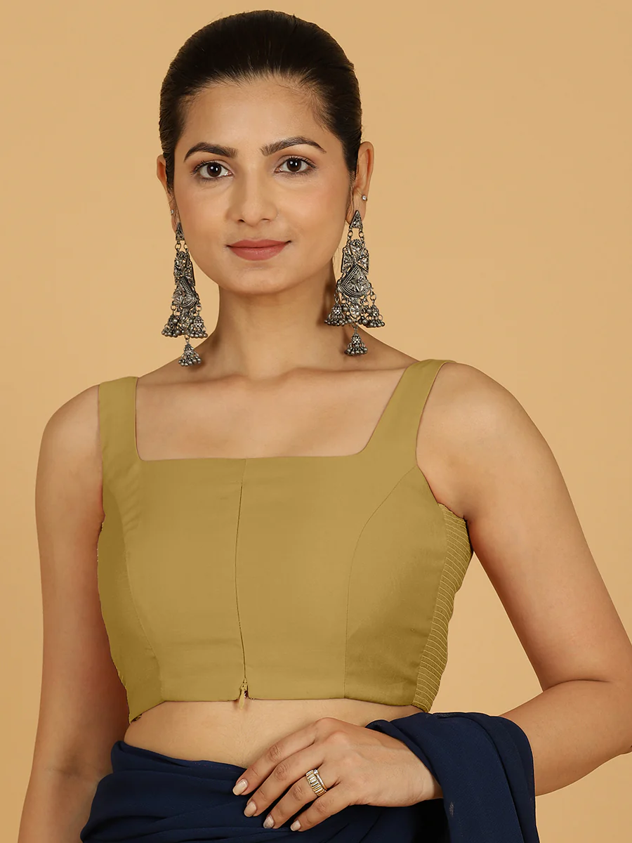 Nirma x Rozaana |  Saree Blouse in Dijon Mustard - Image 11