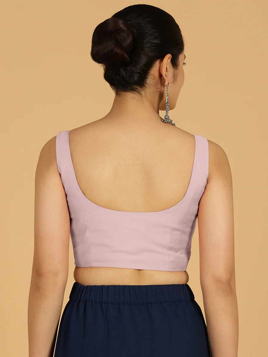 Nirma x Rozaana | Saree Blouse in Lilac - Image 2
