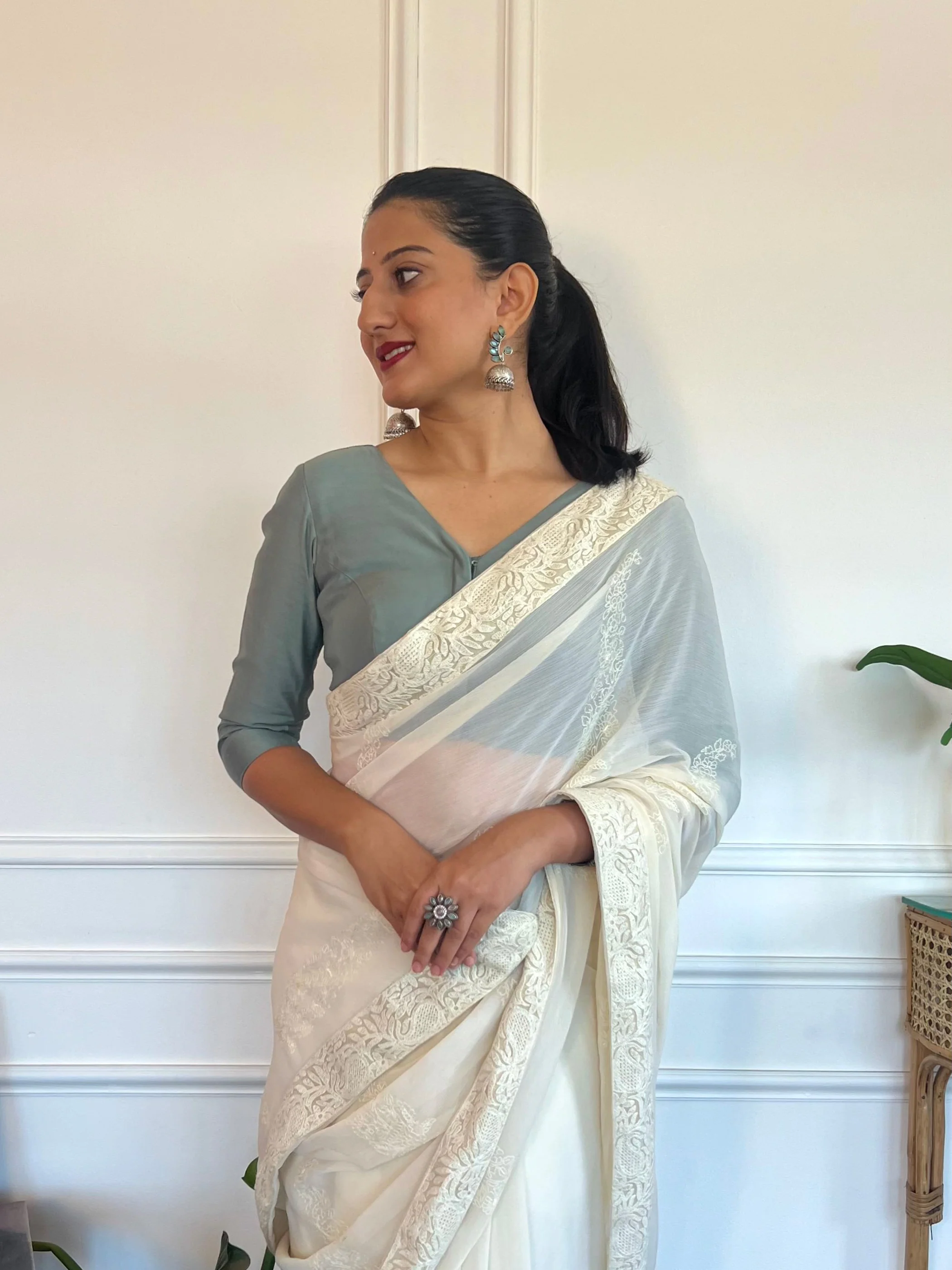Alia x Rozaana | Saree Blouse in Mint Green - Image 20