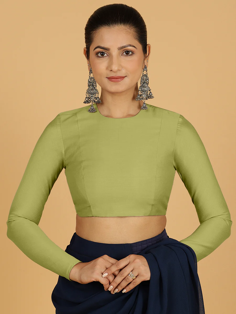 Jaya x Rozaana |  Saree Blouse in Pista Green - Image 8