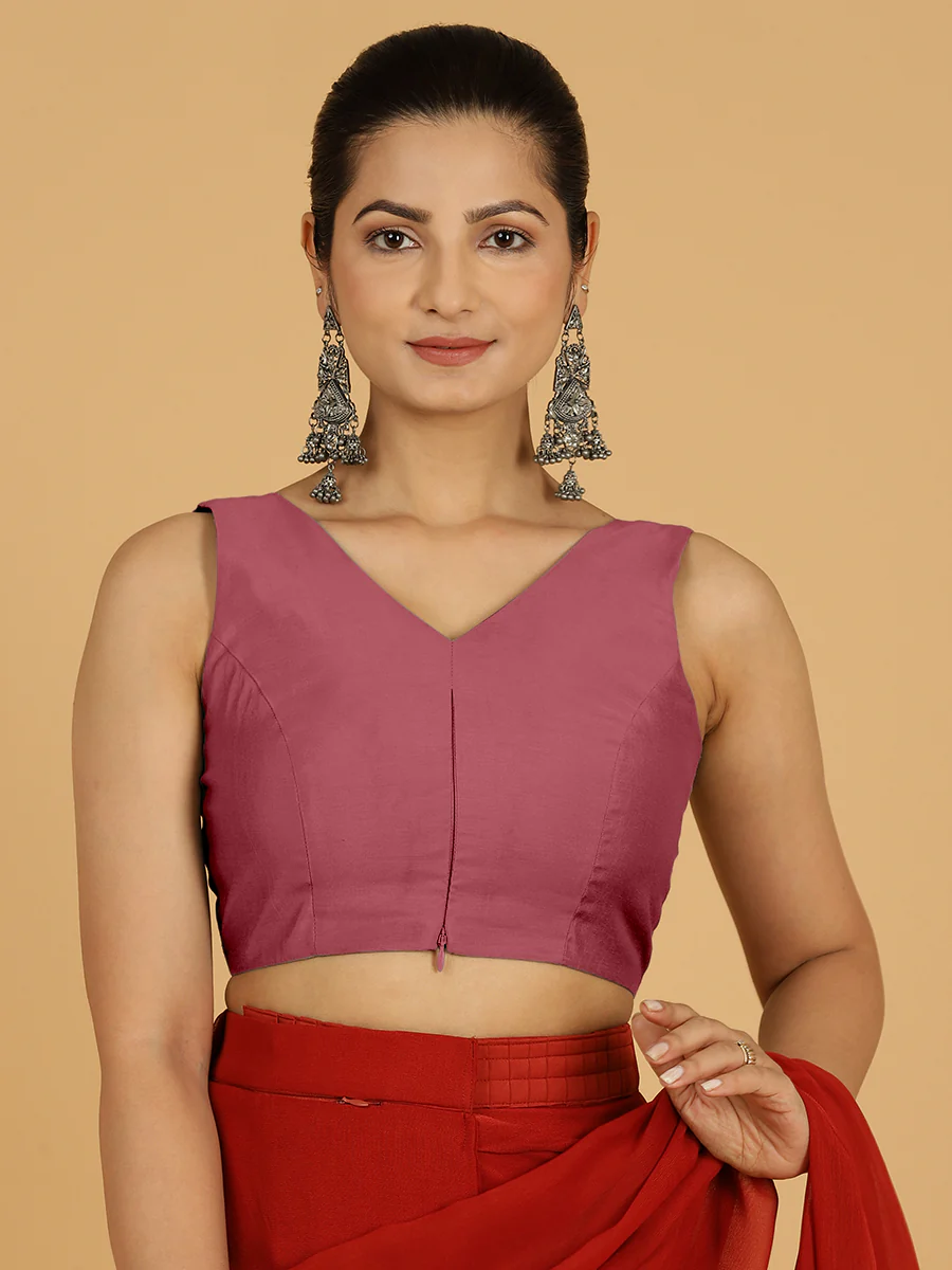 Hema x Rozaana | Saree Blouse in Rose Pink - Image 8