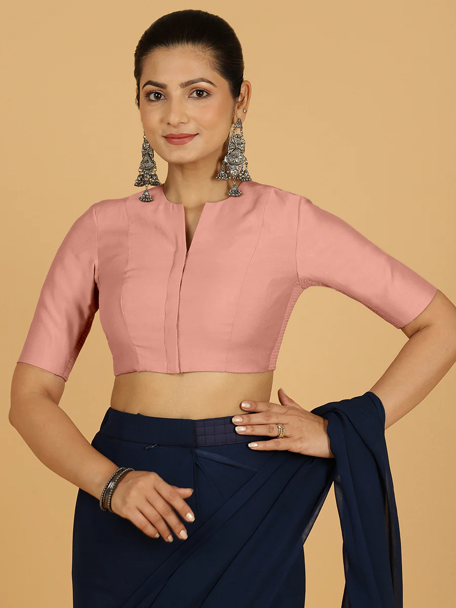 Simar x Rozaana | Saree Blouse in Sea Pink - Image 10