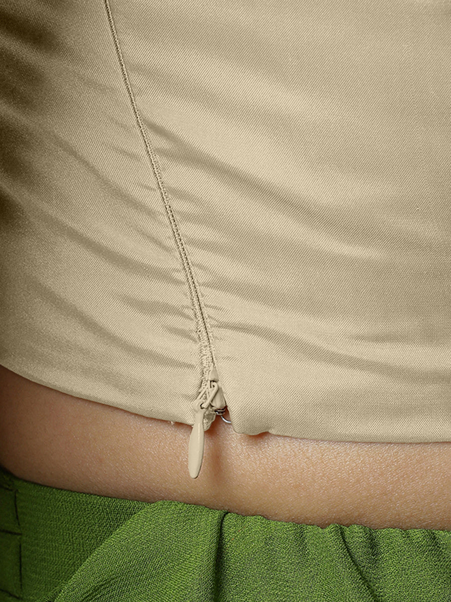 Zeba x Rozaana | Cream Sleeveless Saree Blouse w/ FlexiFit™ - Image 4