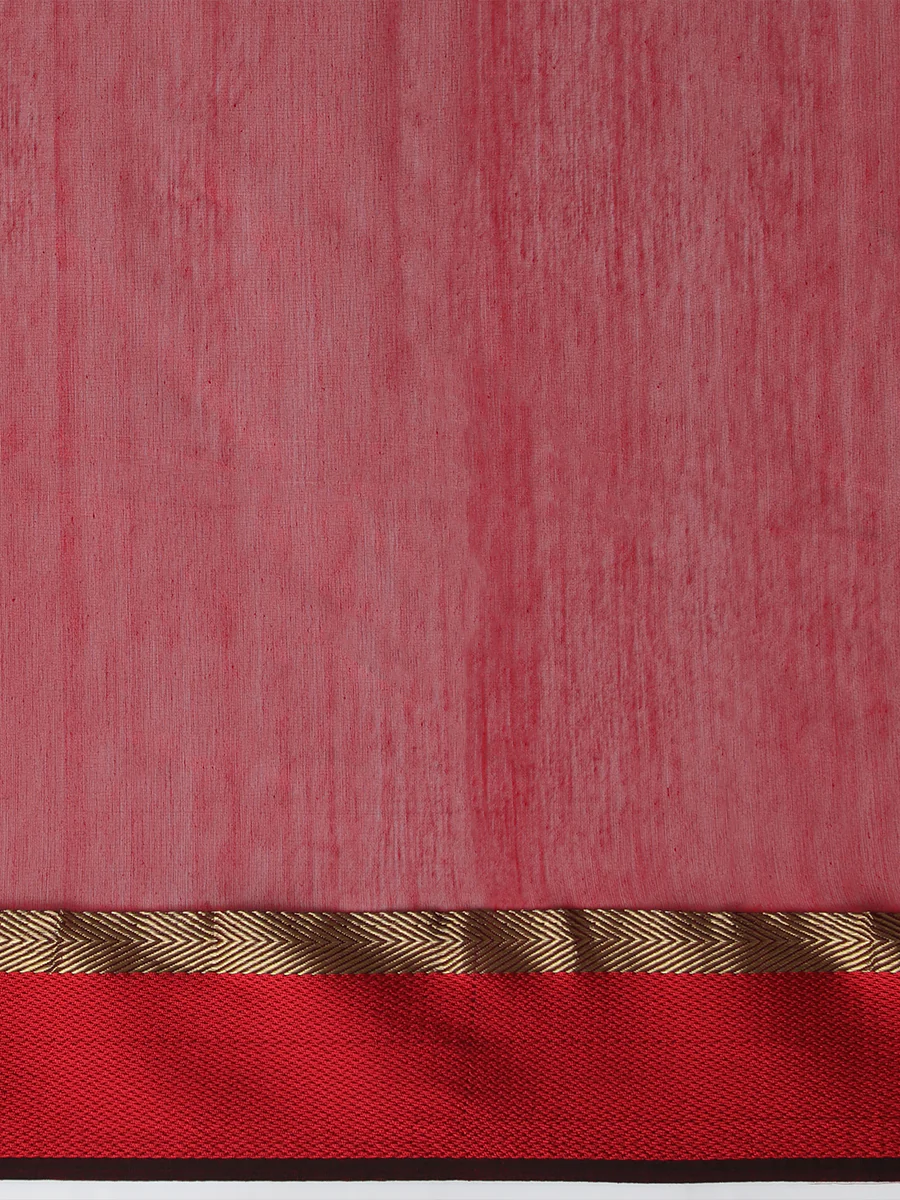Maheshwari Cotton Silk Soft Grey With Woven Butta - Image 4