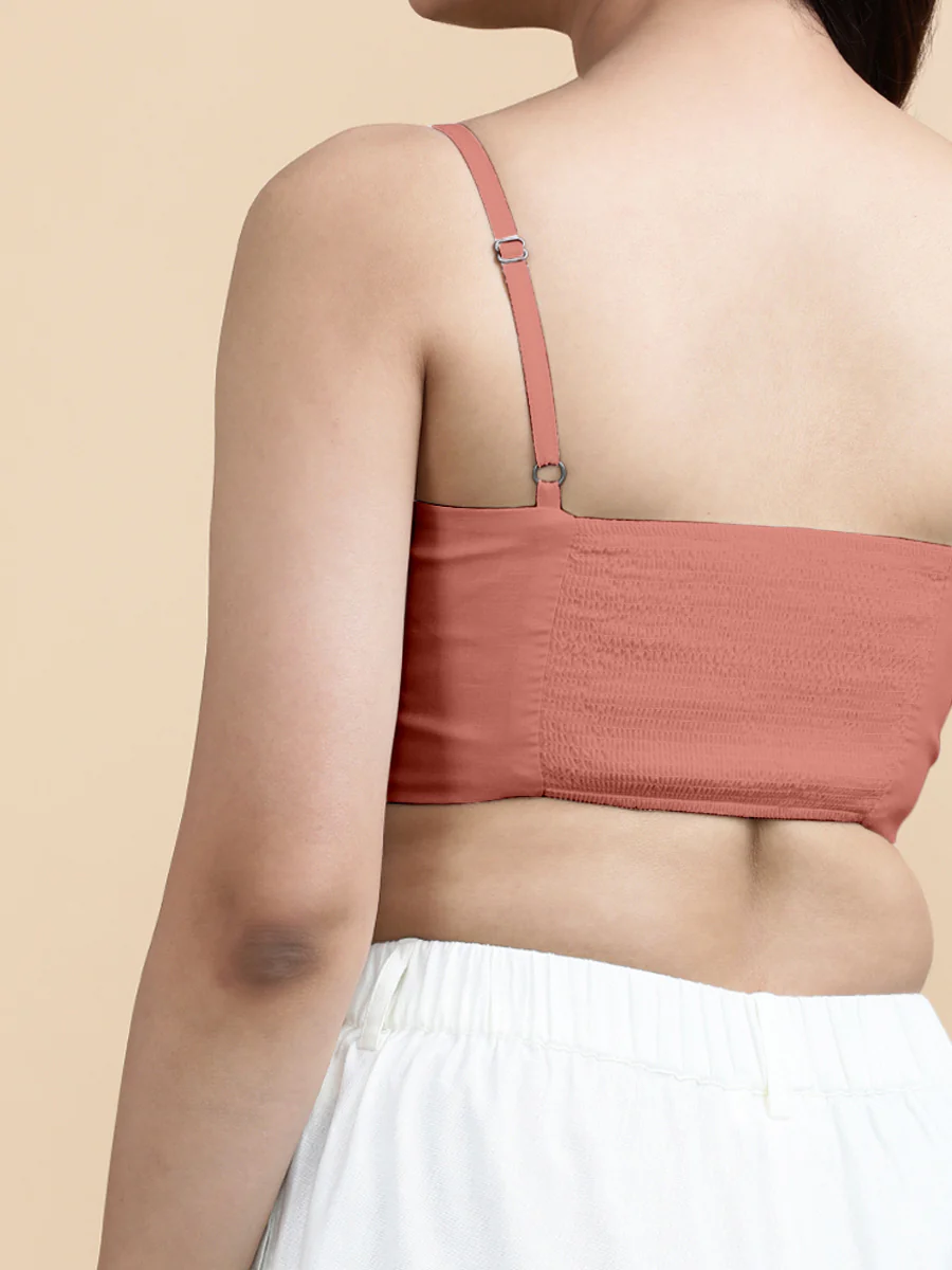 Cara x Soma | Women's Cropped Top in Soft Peach Cotton - Image 3