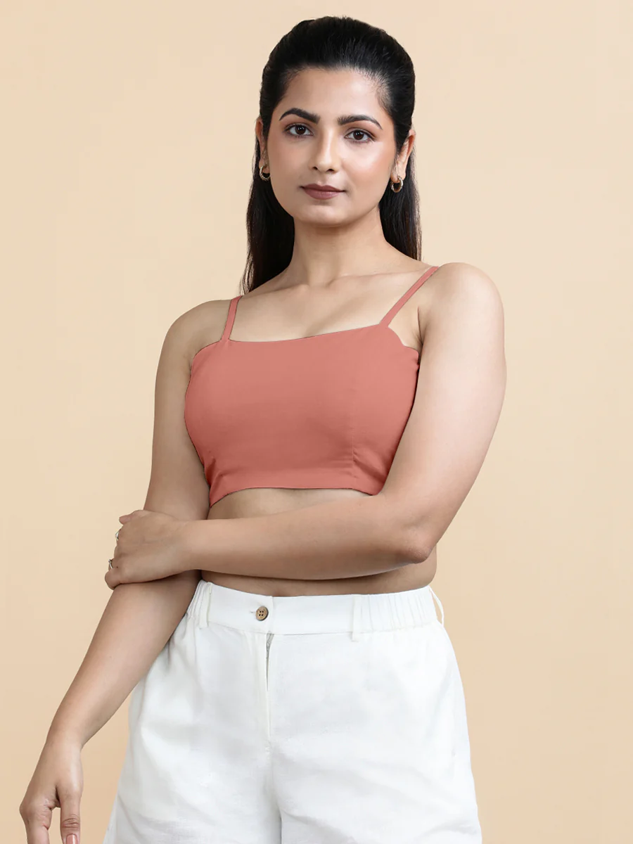 Cara x Soma | Women's Cropped Top in Soft Peach Cotton - Image 6