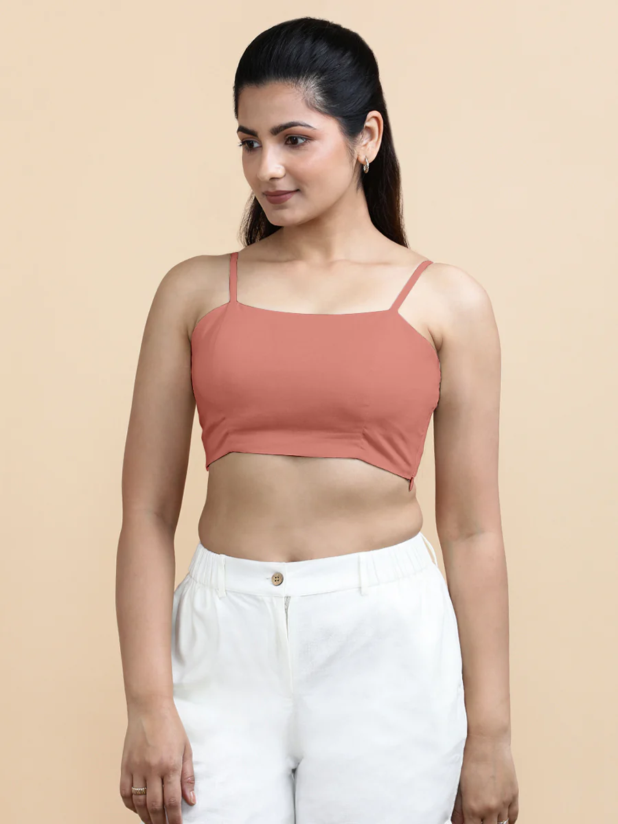 Cara x Soma | Women's Cropped Top in Soft Peach Cotton - Image 7